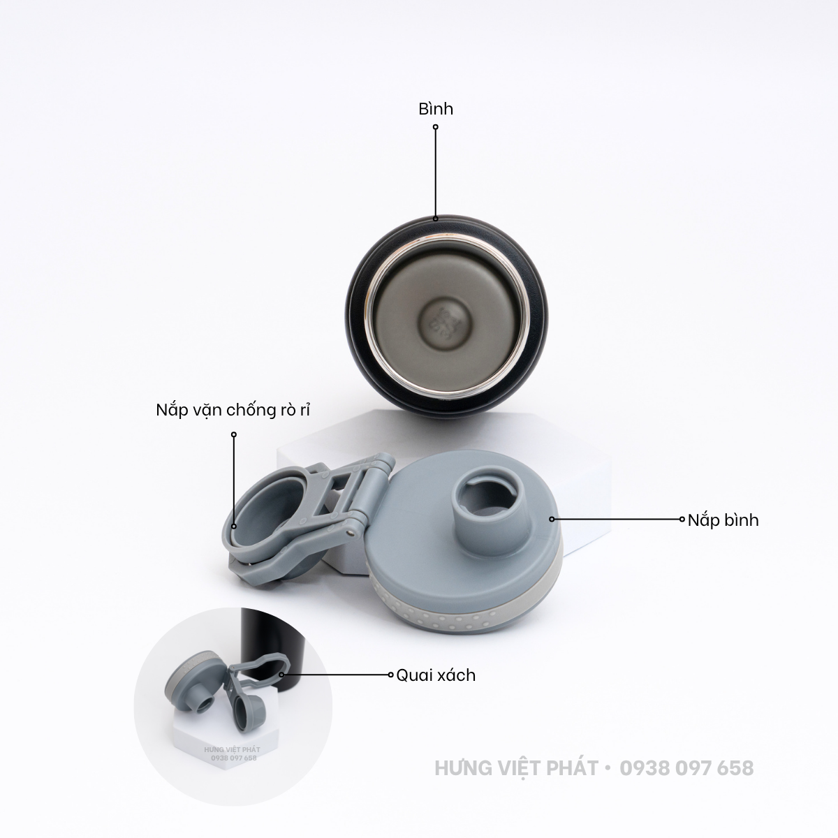 Cấu tạo nắp bình giữ nhiệt BGN 003