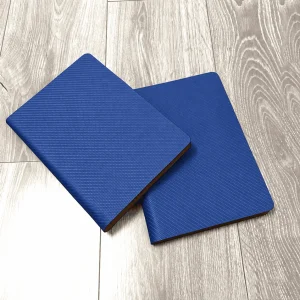 Sổ da bìa còng khóa kéo in logo SBC 008 bìa PU xanh navy
