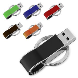 usb vỏ da in dập logo