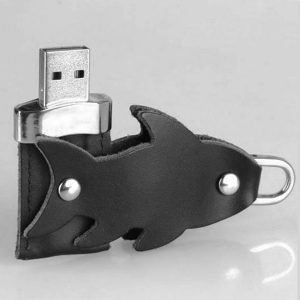 usb vỏ da in dập logo