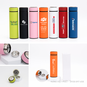 Bình giữ nhiệt inox 304 in logo