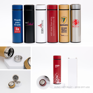 Bình giữ nhiệt inox 304 in logo