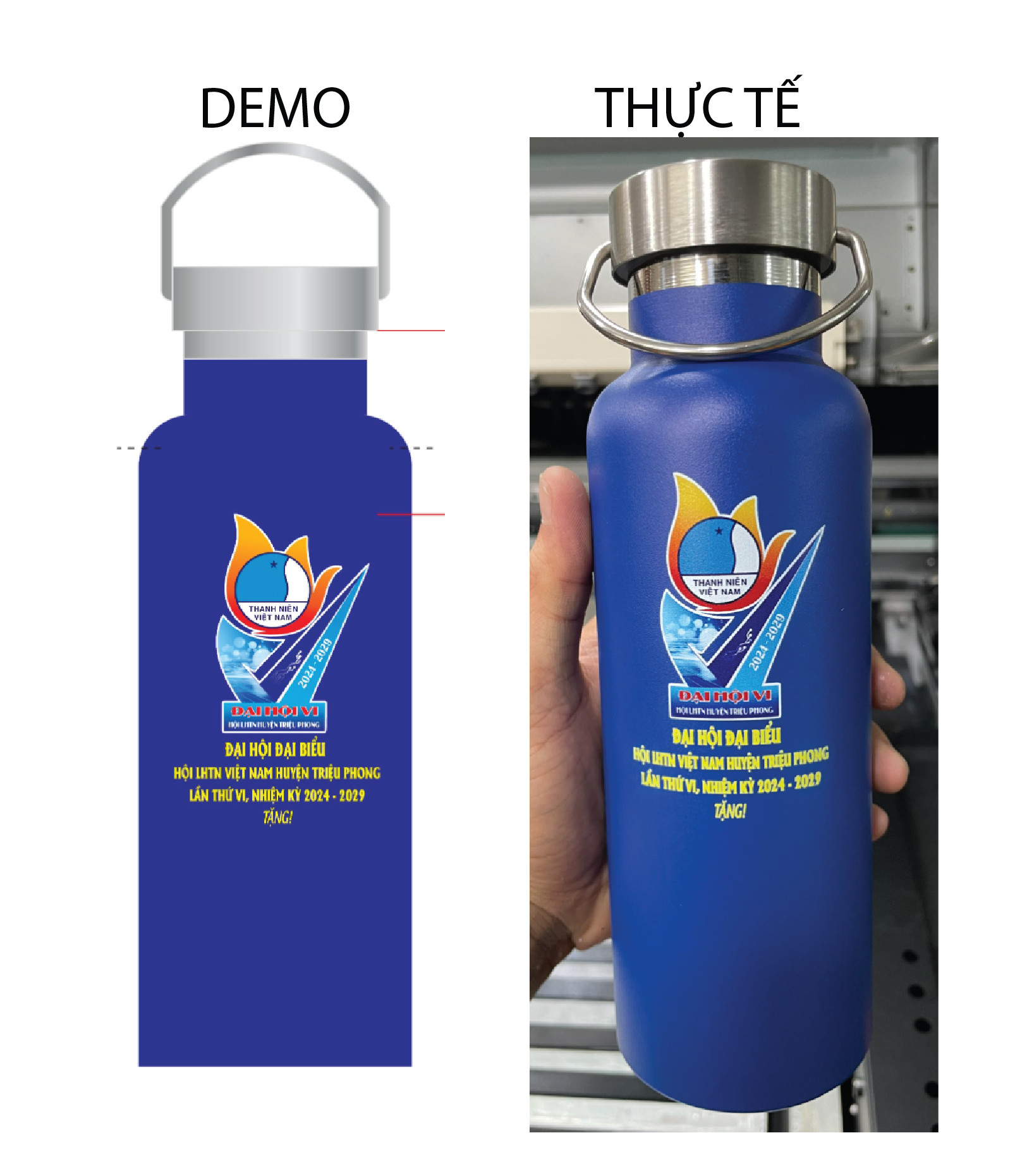 Hưng Việt Phát miễn phí thiết kế demo cho bình giữ nhiệt