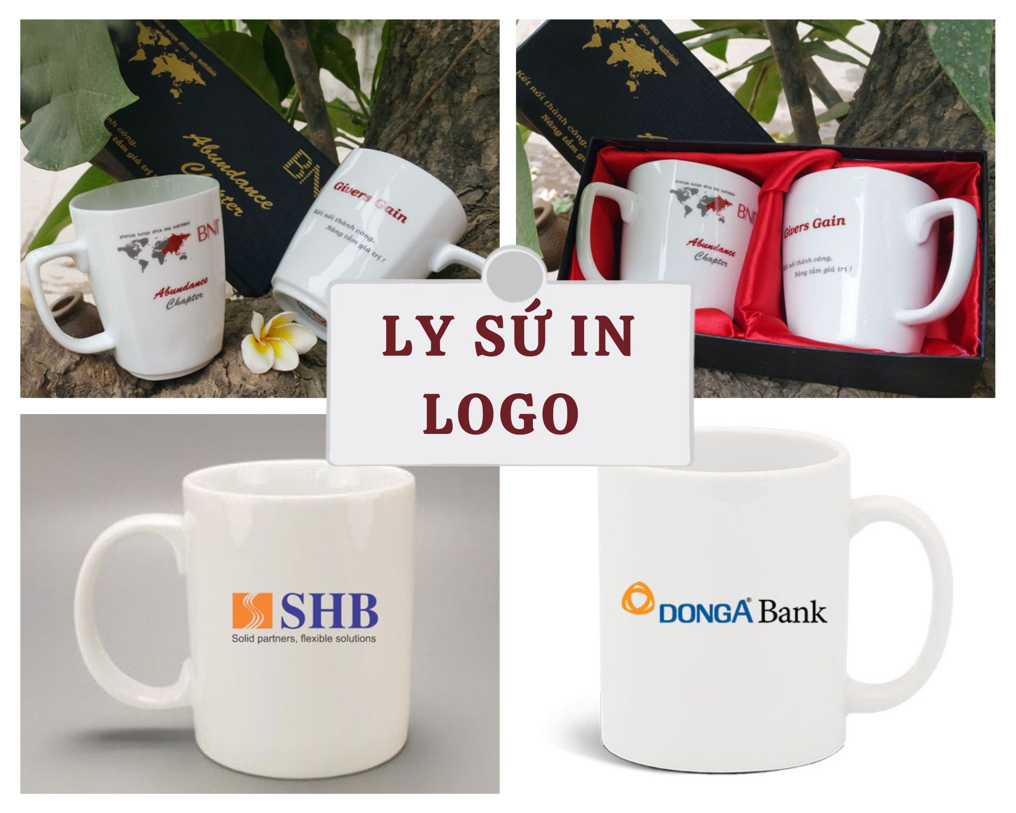 Quà tặng ly sứ in logo thể hiện sự tinh tế của doanh nghiệp