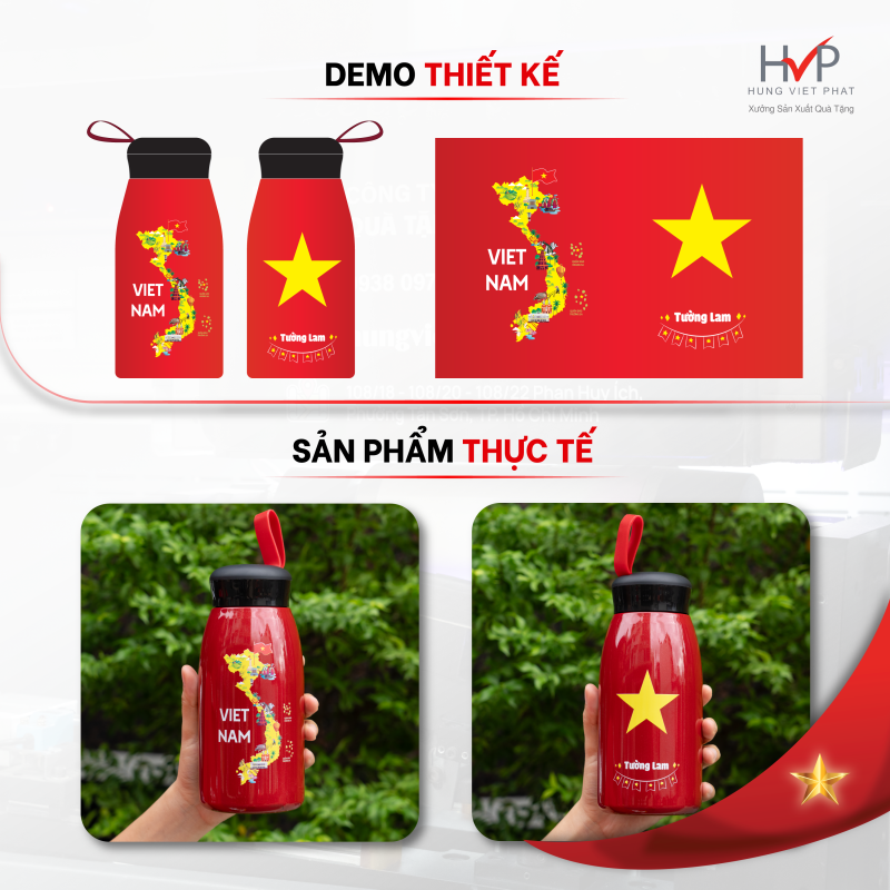 Từ thiết kế đến thành phẩm thực tế bằng công nghệ in UV bình giữ nhiệt