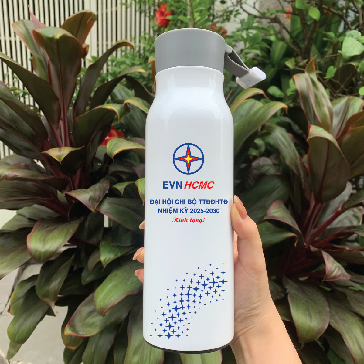 Bình giữ nhiệt inox 304 màu trắng