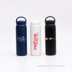 Bình nước giữ nhiệt in logo BGN 012 ba màu