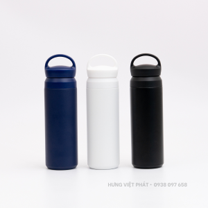 Bình giữ nhiệt BGN 012 màu xanh navy trắng và đen