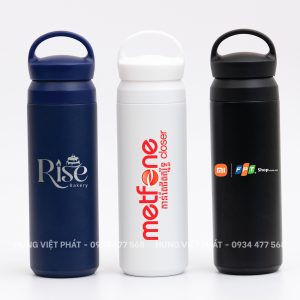 Bình nước giữ nhiệt in logo BGN 012 ba màu