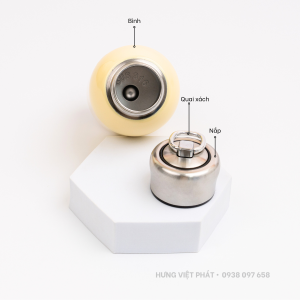 Chi tiết nắp và quai xách bình giữ nhiệt mini