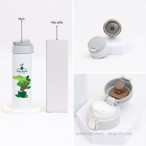 Bình giữ nhiệt nắp bật BGN 018 kèm hộp giấy
