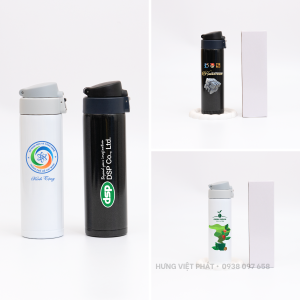 Bình giữ nhiệt nắp bật BGN 018 nhiều mẫu in