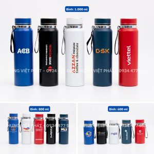 Bình giữ nhiệt inox in logo BGN 005 nhiều dung tích