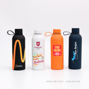 Bình nước giữ nhiệt quai xách in logo BGN 017