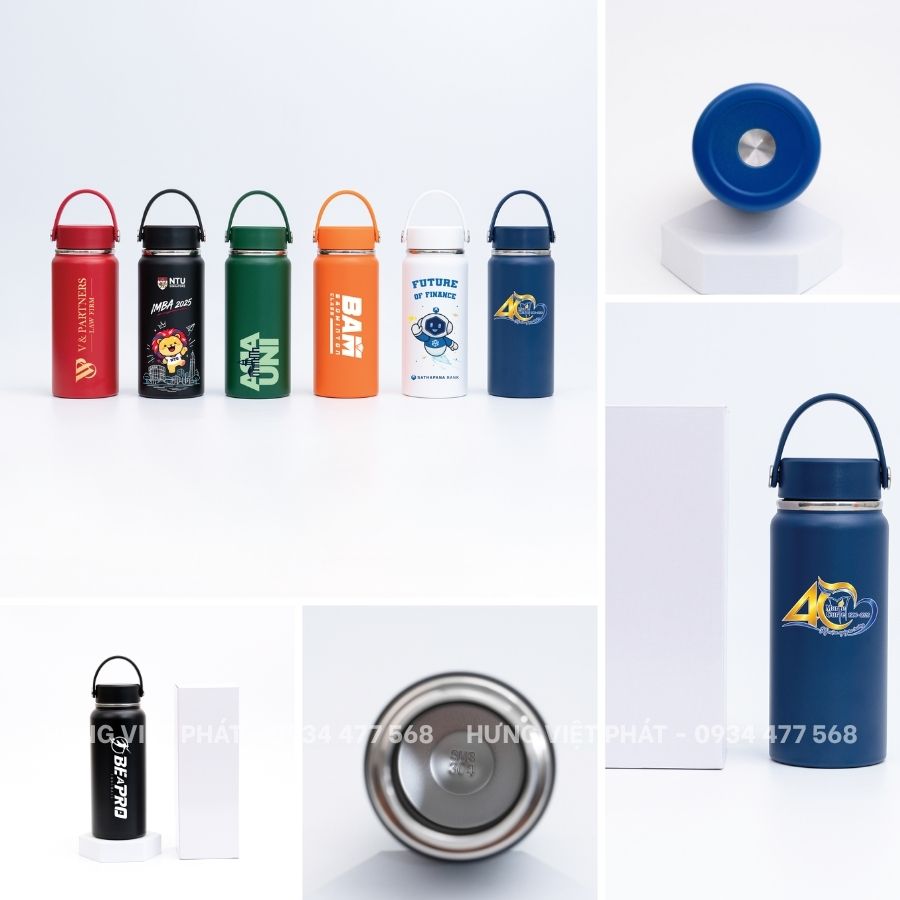 Bình giữ nhiệt thể thao in logo nhiều mẫu