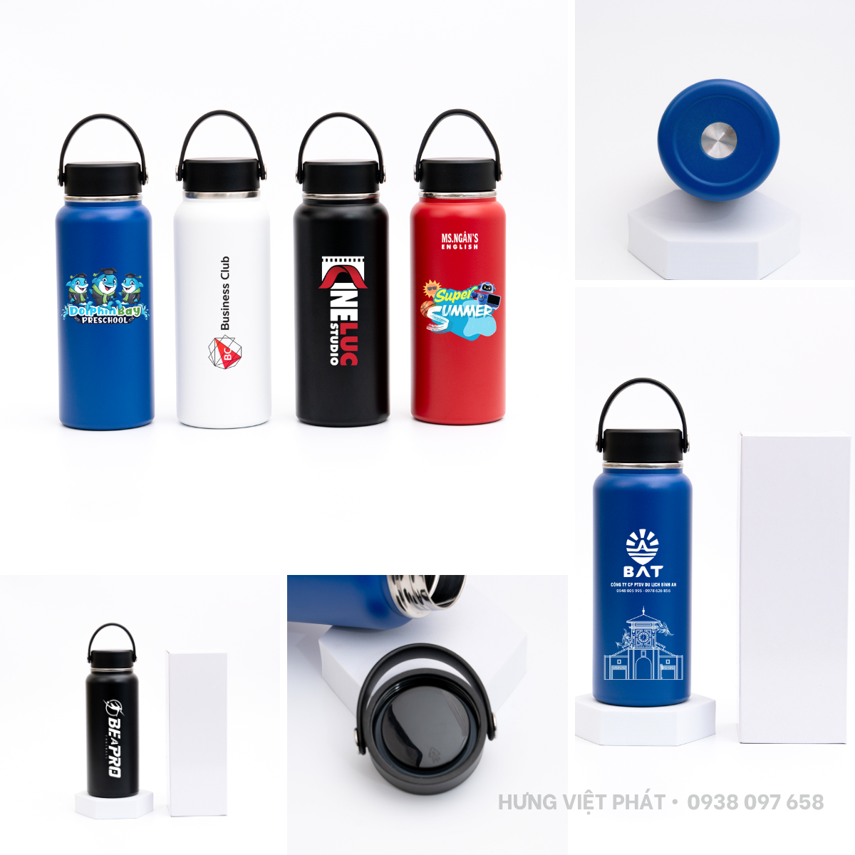 Bình giữ nhiệt thể thao in logo nhiều mẫu