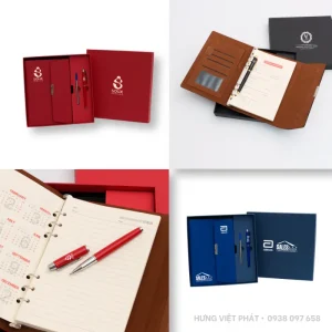 Sổ còng gập 3 in logo dSổ còng gập 3 in logo doanh nghiệp Sổ còng gập 3 in logo doanh nghiệp