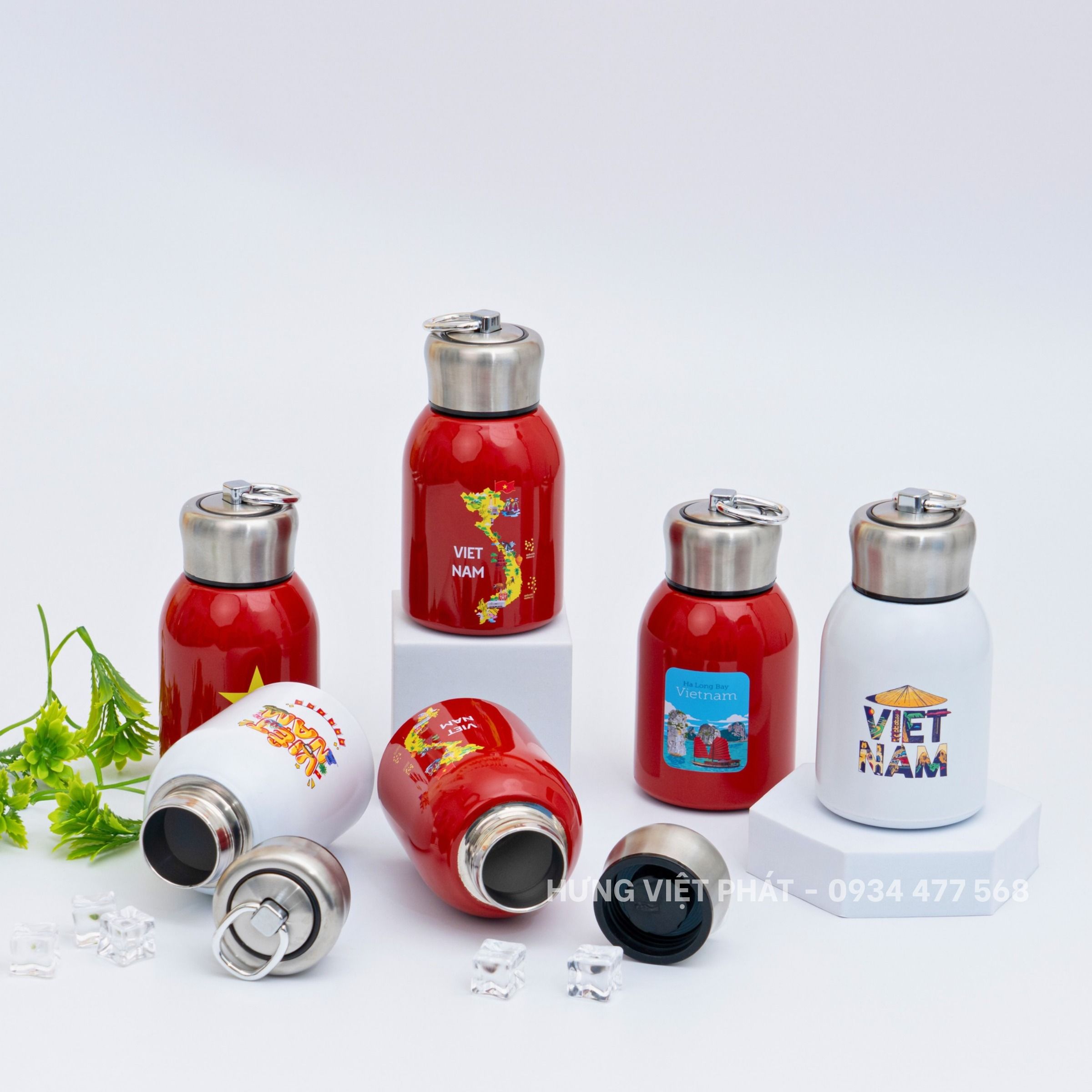 Bình giữ nhiệt in hoa văn Việt Nam