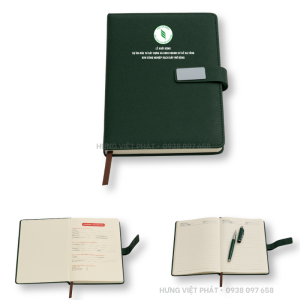 Chi tiết sổ da PU dán gáy SDG 002