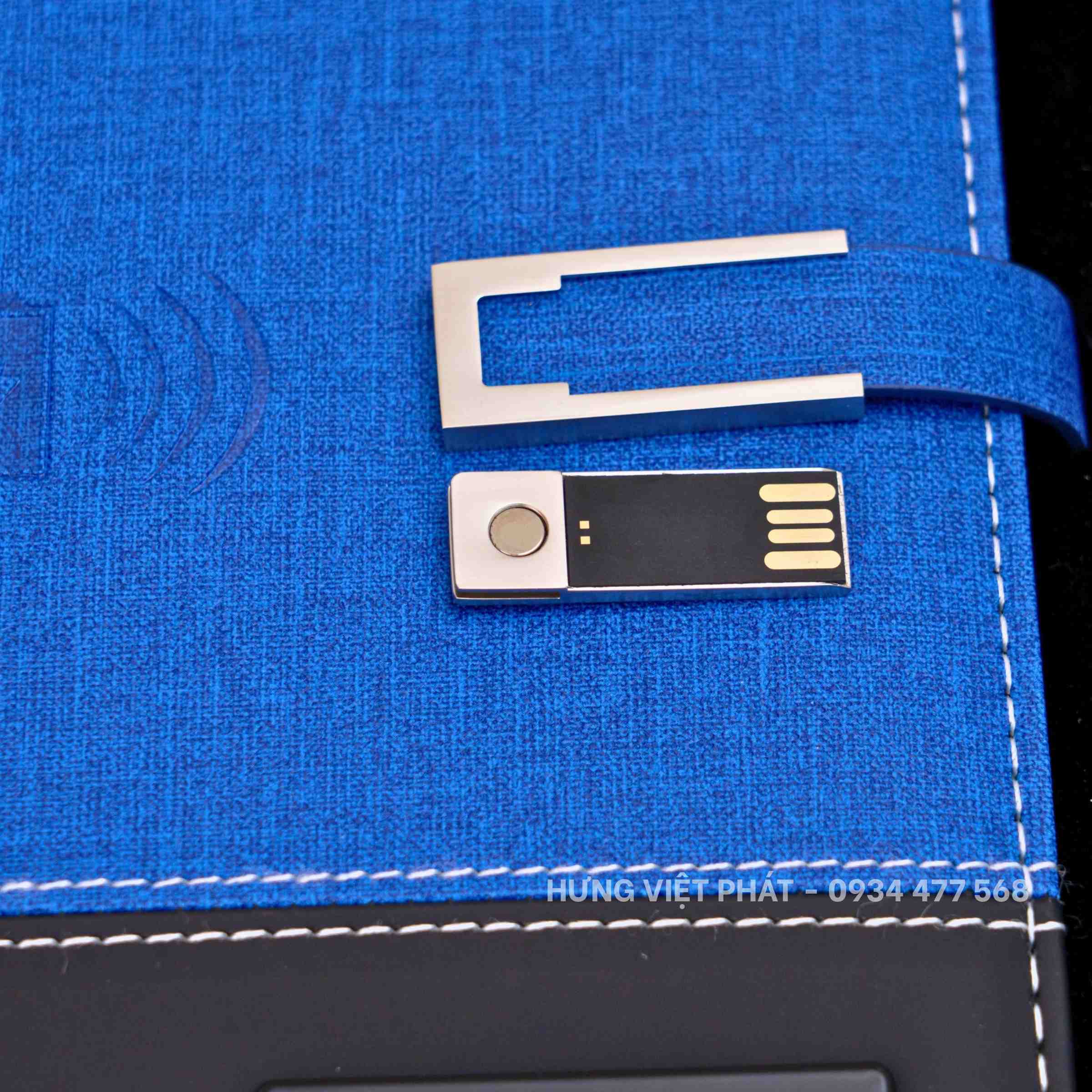 so-da-qua-tang-sdn-001-usb-kim-loai Sổ da quà tặng SĐN 001 tích hợp USB kim loại