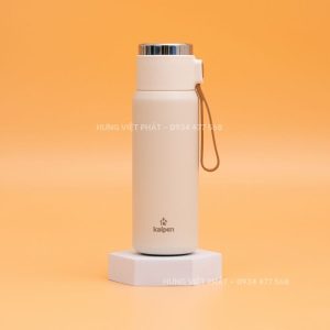 Bình giữ nhiệt inox 304 Kalpen AR35 màu trắng kem
