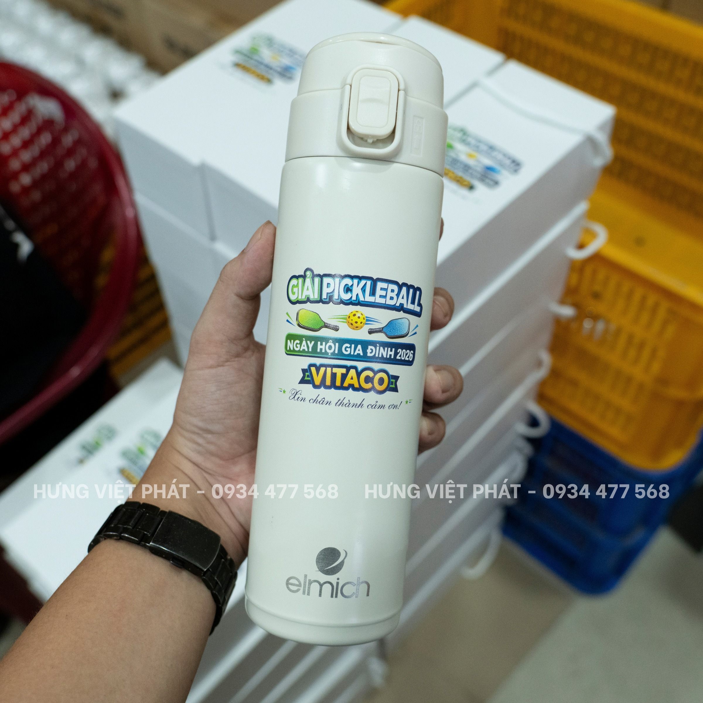 bình giữ nhiệt Elmich in logo theo yêu cầu