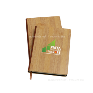 Sổ quà tặng SDG 005 bìa gỗ vân tre